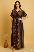 Bahumaan Pure Cotton Kaftan Nighty for Women | Kaftan Maxi for Women | Kaftan Night Gowns for Women | Cotton Nighty for Women Stylish