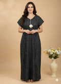 Bahumaan Pure Cotton Nighty for Woman | Floral Gown for Women Nightwear with Pocket | Cotton Nighty for Women Stylish | Perfect for Daily Comfort | Maxi Women