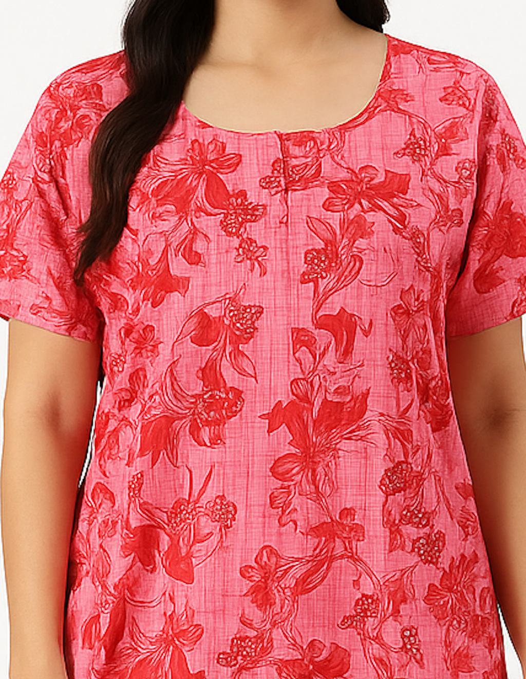 Bahumaan Pure Cotton Frock Nighty for Women with Pocket Free Size | Maxi Dress for Women Cotton | Night Dress for Woman Gown | Cotton Nighty for Women Stylish
