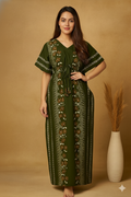 Bahumaan Pure Cotton Kaftan Nighty for Women | Kaftan Maxi for Women | Kaftan Night Gowns for Women | Cotton Nighty for Women Stylish